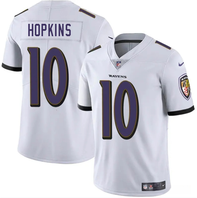 Youth White Baltimore Ravens #10 DeAndre Hopkins Vapor Limited Football Jersey